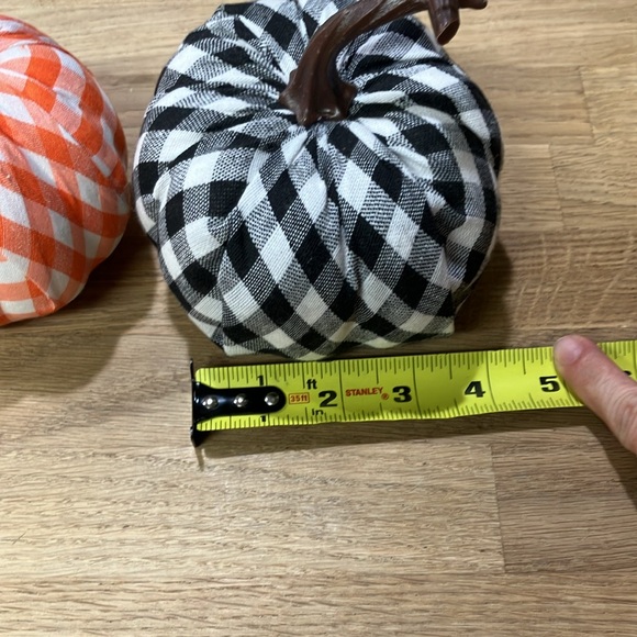 2 set fall a orange and black&white pumpkins buffalo chic style - Picture 3 of 9